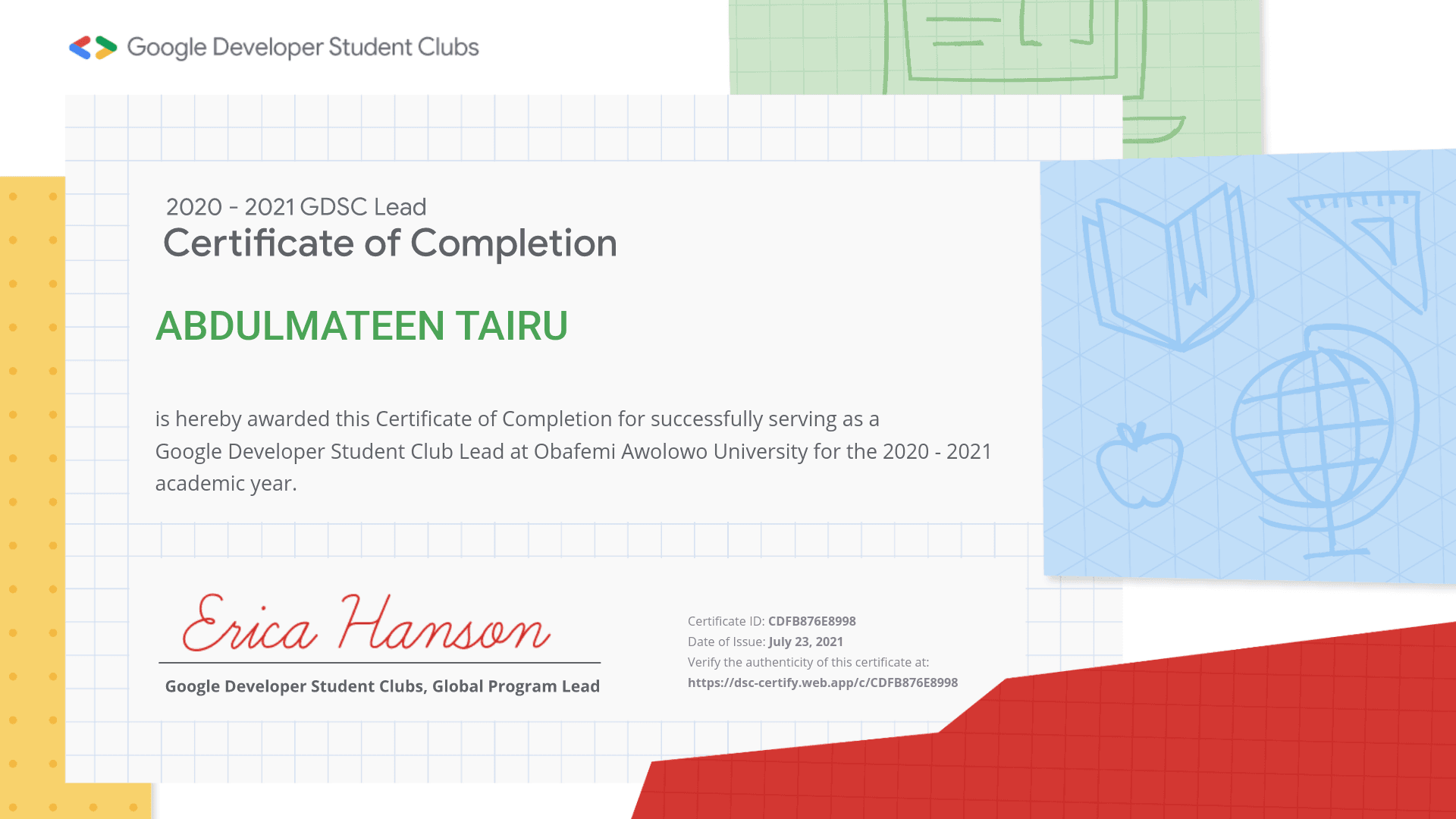 My Journey as a DSC Lead - DSC OAU 2021